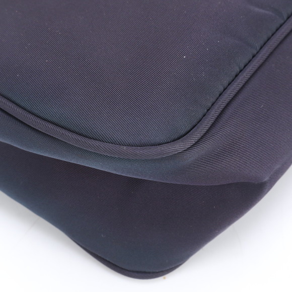 Prada Tessuto Nylon Triangle Accessory Pouch Tote Shoulder Navy Blue - Picture 10 of 14